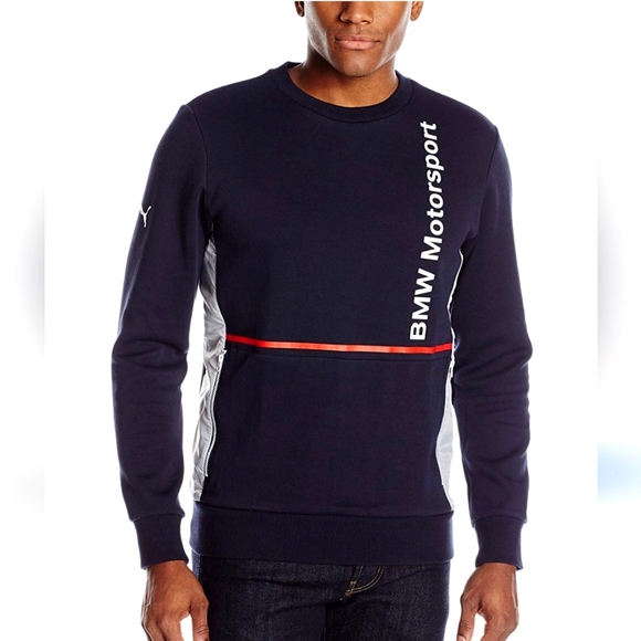 PUMA Men's BMW Motorsport Crew Neck Sweatshirt Medium - Picture 1 of 6